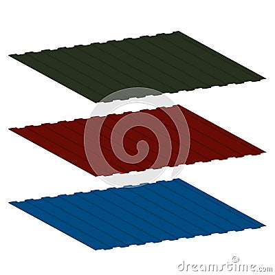 Corrugated metal roof, illustration Cartoon Illustration
