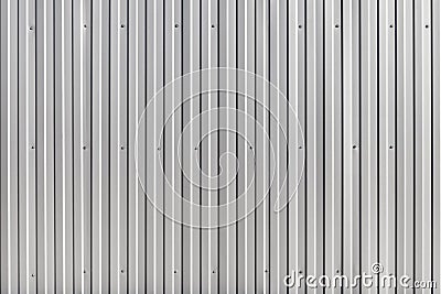 Corrugated metal wall, metal construction fence. Stock Photo
