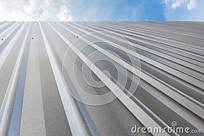 Corrugated sheet metal Stock Photo