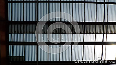 Corrugated transparent roof Stock Photo