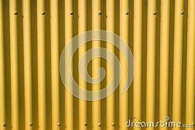 Corrugated yellow metal Stock Photo