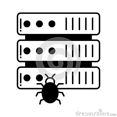 Corrupt data half glyph vector icon which can easily modify or edit Vector Illustration