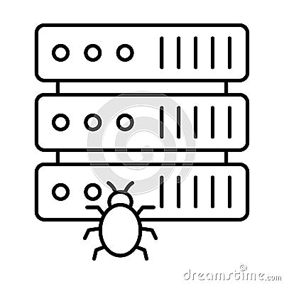 Corrupt data Outline vector icon which can easily modify or edit Vector Illustration