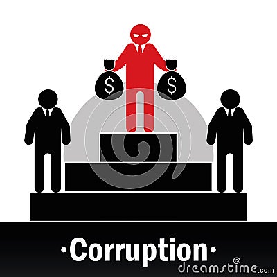 corrupt man pictogram Vector Illustration