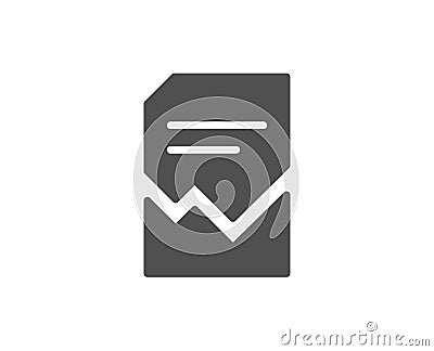 Corrupted Document simple icon. Bad File sign. Vector Illustration