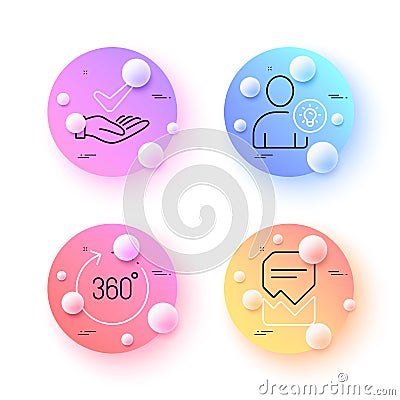 Corrupted file, Dermatologically tested and 360 degrees minimal line icons. For web application, printing. Vector Vector Illustration
