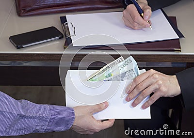 Corruption and bribery Stock Photo