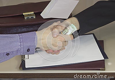 Corruption and bribery Stock Photo