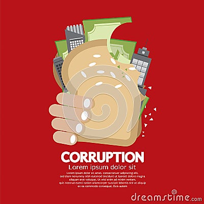 Corruption Concept. Vector Illustration