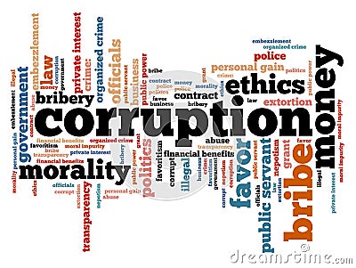 Corruption Cartoon Illustration