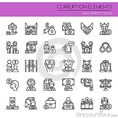 Corruption Elements Vector Illustration