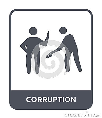 corruption icon in trendy design style. corruption icon isolated on white background. corruption vector icon simple and modern Vector Illustration