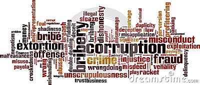 Corruption word cloud Vector Illustration