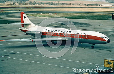 Corse Air International French built Sud SE-210-IV-N Caravelle Editorial Stock Photo