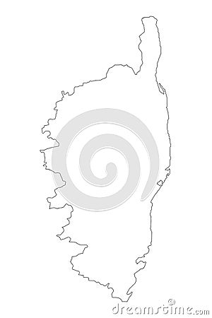 Corsica map Vector Stock Photo