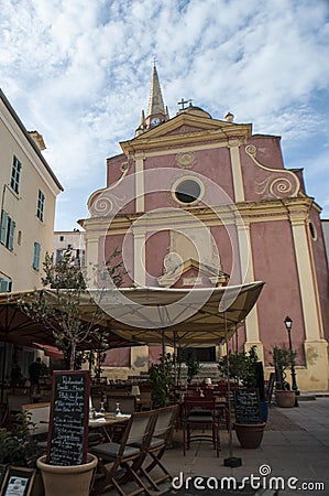 Calvi, Citadel, church, skyline, Corsica, Corse, France, Europe, island Editorial Stock Photo