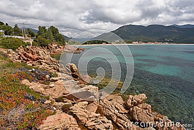 Corsican bay Sagone Stock Photo