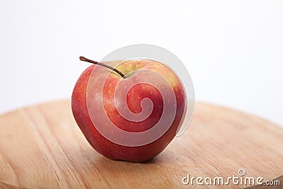Cortland apple on wooden table Stock Photo