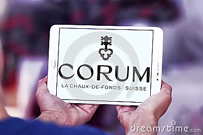 Corum watchmakers logo Editorial Stock Photo