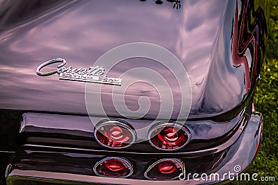 1963 Corvette Sting Ray-1 tail lights Editorial Stock Photo