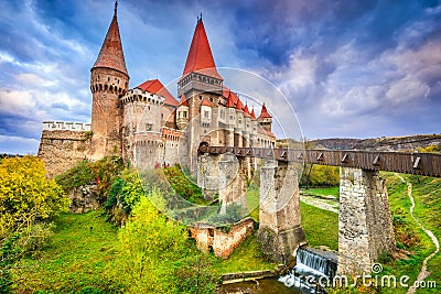 Corvin Castle - Hunedoara, Transylvania, Romania Stock Photo