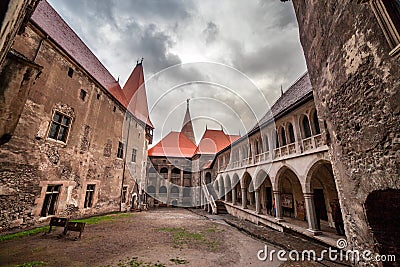 Corvin Huniazilor Castle from Hunedoara, Romania Stock Photo