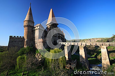 Corvinesti Castle Stock Photo