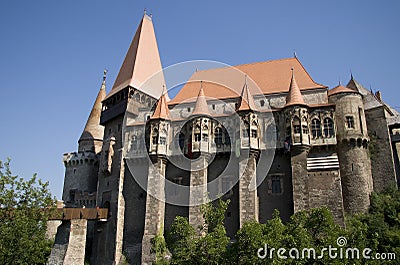 Corvinesti Castle Stock Photo