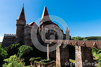 Corvinesti Castle Stock Photo