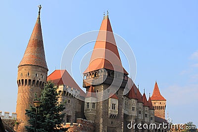 Corvinesti Castle Stock Photo