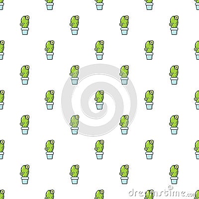 Coryphantha cactus pattern seamless Vector Illustration