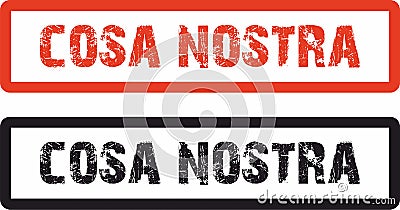 Cosa nostra stamp on white background Vector Illustration