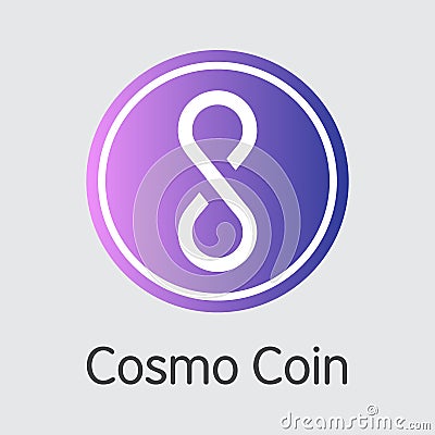 COSM - Cosmo Coin. The Market Logo of Coin or Market Emblem. Vector Illustration