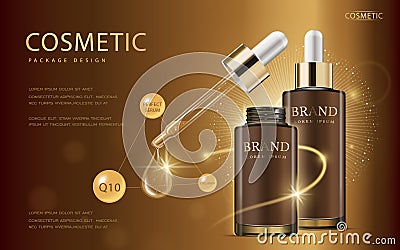 Cosmetic ads template Vector Illustration