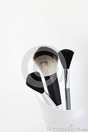 Cosmetic applicators for ladies Stock Photo