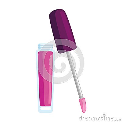 cosmetic brush lipstick icon Vector Illustration
