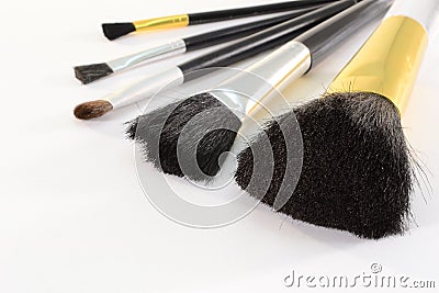 Cosmetic brushes Stock Photo