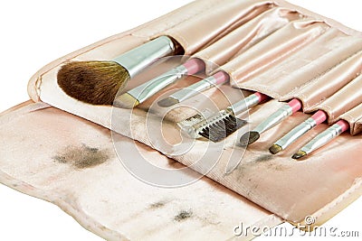 Cosmetic brushes Stock Photo