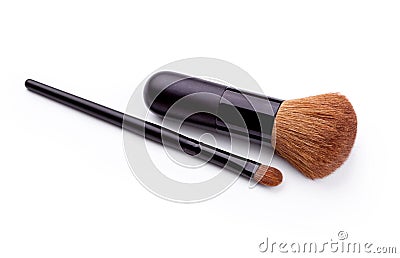 Cosmetic brushes Stock Photo