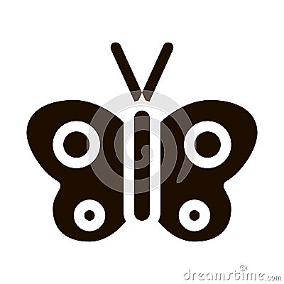 Cosmetic Butterfly Sign Vector Icon Vector Illustration