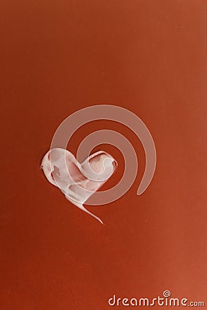 Cosmetic cream texture heart shape Stock Photo