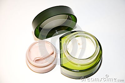 Cosmetic creams Stock Photo