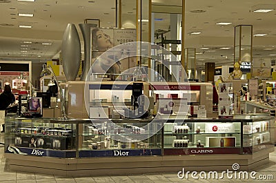 Cosmetic department store Editorial Stock Photo