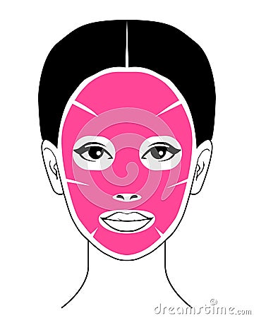 Cosmetic face mask Vector Illustration