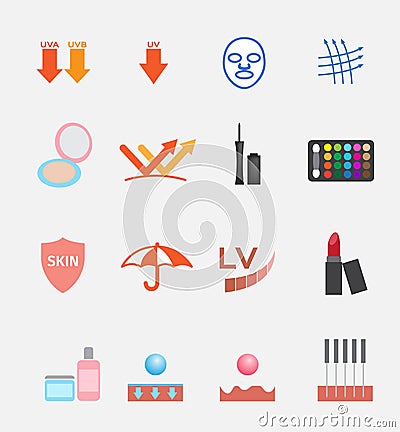 Cosmetic icon and logo Stock Photo