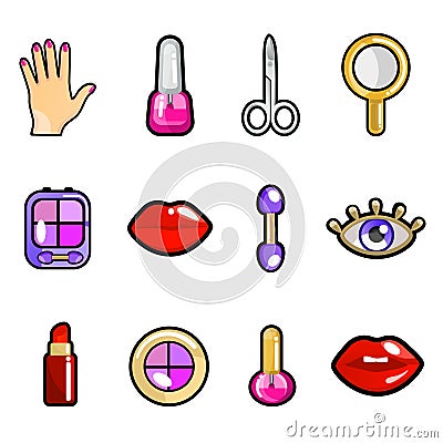 Cosmetic icon set Vector Illustration