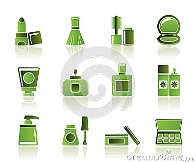 Cosmetic Industry and beauty icons Vector Illustration