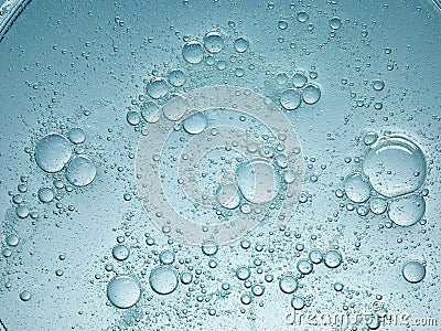 Cosmetic liquid with bubbles Stock Photo