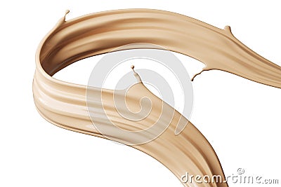 Cosmetic Liquid, foundation splash Cartoon Illustration