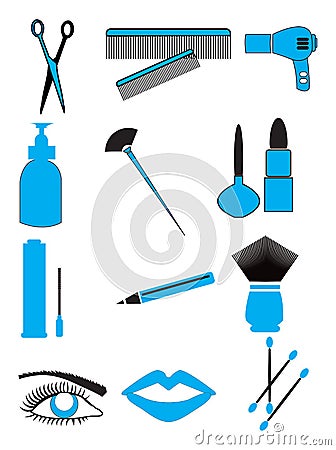 Cosmetic,Make Up Icons Vector Illustration
